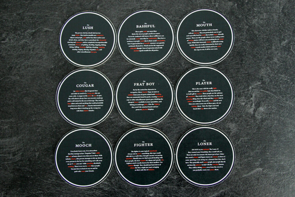 Bar Character Coasters - Full Set - front