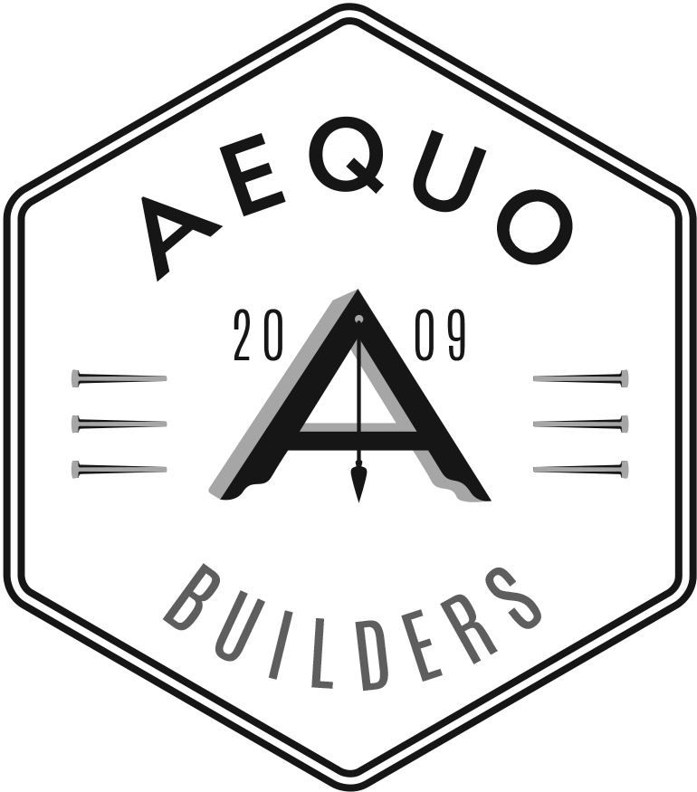 Aequo Builders logo - B+W - Light